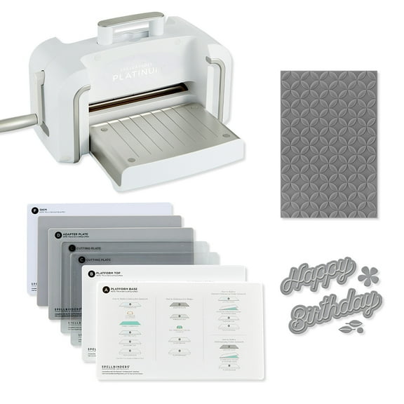 Spellbinders Platinum Cut & Emboss Machine - with Universal Plate System, die set and folder