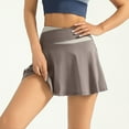 thumbnail image 2 of HJYCHN Mini Skirts for Women Fitness Exercise Yoga Casual Skirt with Lined Shorts Tennis Belt for Sports Tennis Skirt Khaki L, 2 of 6