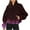 Purple, variant on WXLWZYWL Trendy Sweatshirts For Women 2023 Women'S Printed Long-Sleeved Half-Zip Hoodless Stand-Up Collar Hoodie