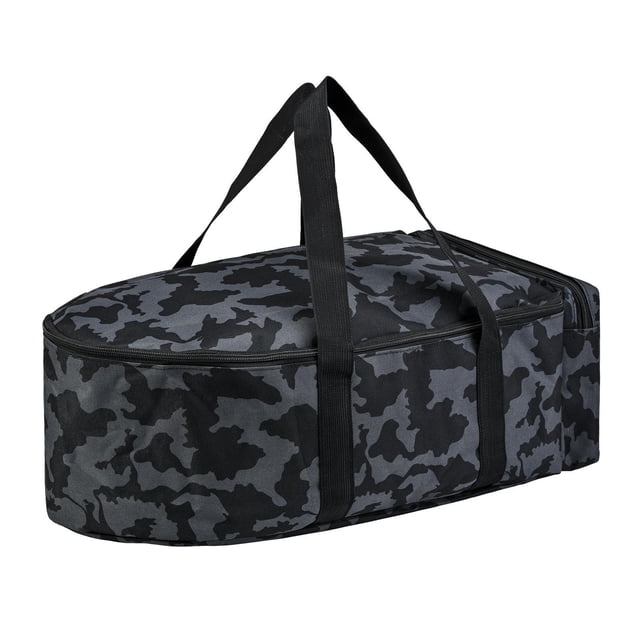 Bolsa de pesca con cremallera, funda para caña de pescar, bolsa de transporte portátil para accesorios, 35 L Negro Gris