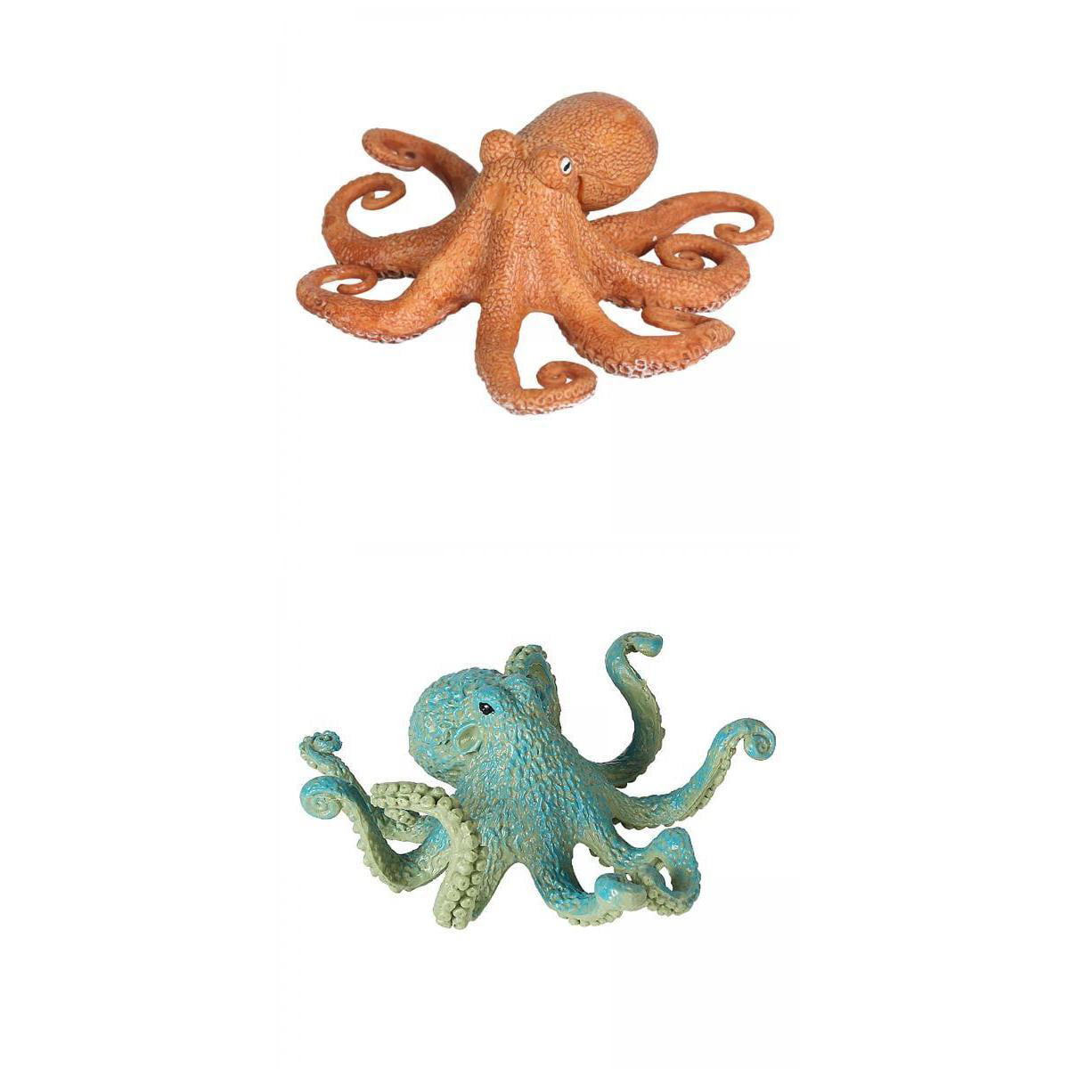 Spring Toy Octopus Kids Bound Multi Color Painting Plastic Figurine Decor Gifts 