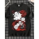 thumbnail image 1 of EWH Personality, Street , Men's T-Shirt, Red And Black Color Scheme, Dynamic Pattern,, 1 of 6