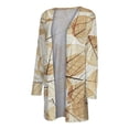 thumbnail image 4 of ICHUANYI Clearance Fashion Women Loose Long Sleeve Cardigan Coat Blouse(Beige, M) ICHUANYI WER2023081504852, 4 of 5