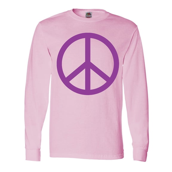 Inktastic Purple Peace Sign Long Sleeve T-Shirt