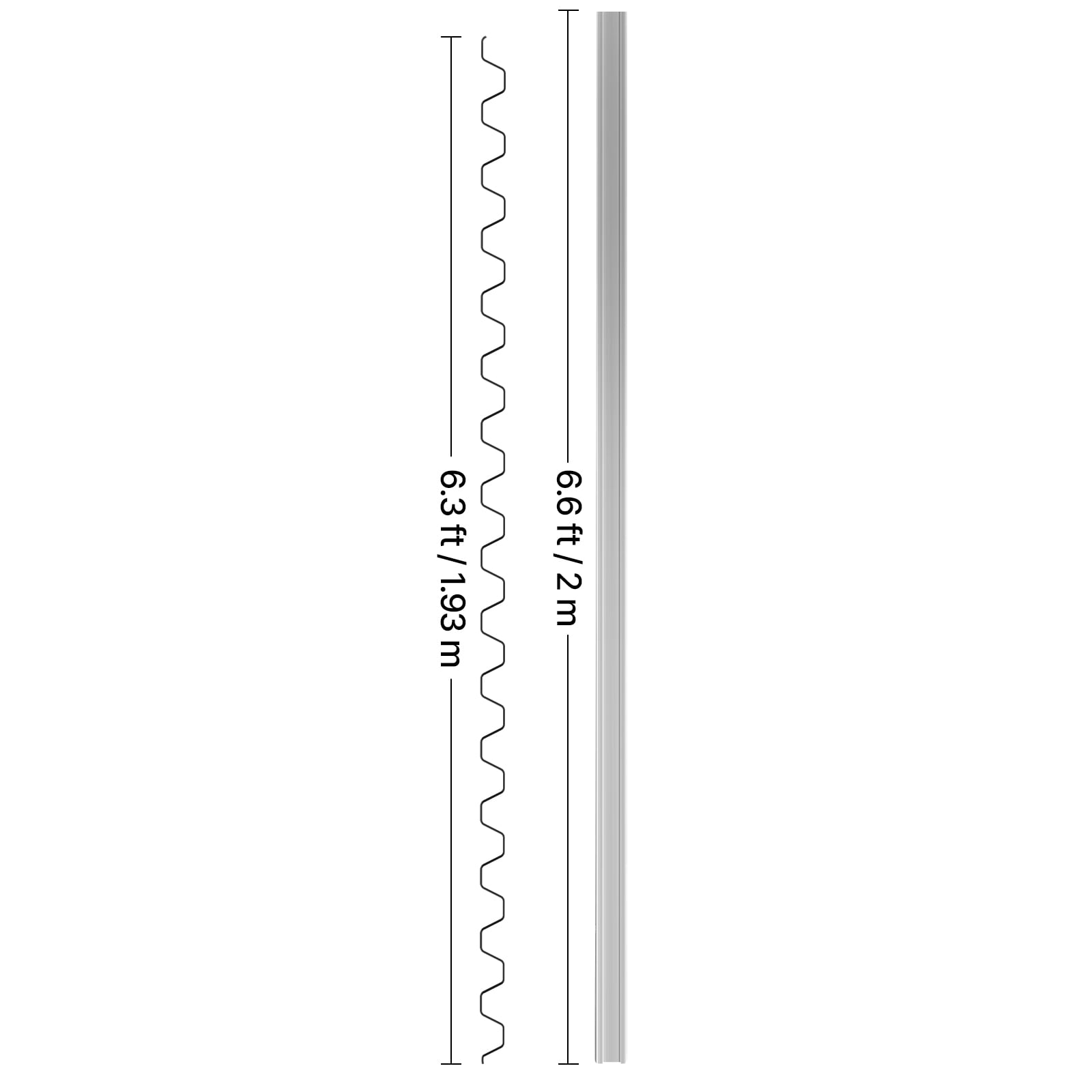 KFFKFF Greenhouse Spring Wire and Lock Channel Kit, 50 Pieces 6.56 ft PVC-Coated Wiggle Wire & Aluminum Alloy Channel Set with Screws, 0.05 in Thickness, Suitable for Poly Film
