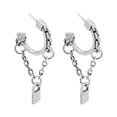 thumbnail image 1 of MasteelfCA 1 Pair Girl Ear Studs Creative Chain Lock Modeling Ear Pendants Accessories, 1 of 8