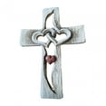 thumbnail image 2 of Cruz de madera tallada Corazón entrelazado Santo para la boda del día de San Valentín de mesa Corazón rojo estándar Macarena Cruz de madera, 2 of 8
