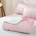 thumbnail image 4 of jejeloiu Pink Sparkling Star Pattern Twin Quilt Set Kids,Dreamy Princess Style Twin Coverlet Set For Girls,2-Piece, 4 of 7
