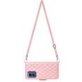 thumbnail image 3 of SaniMore Case for Motorola Moto G Play 2023, PU Leather 3D Lattice Stylish for Girls Crossbody Lanyard Flip Kickstand Card Slots Cash Pocket Magnetic Clasp Protective Shockproof Wallet Shell, Pink, 3 of 9