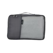 Wrangler 4 Piece Expandable Hardside Spinner Luggage Set with Packing Cubes, Sharkskin Grey