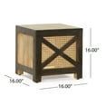 thumbnail image 5 of Westby Mango Wood and Cane Square Cube Ottoman,Natural Wood Furniture Primary Living Space Ottomans, 5 of 9