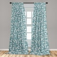 thumbnail image 2 of Leafy Artwork Window Curtains, Tropical Inspirations Melancholic Leaves with Berry Pattern Boho, Lightweight Decor 2-Panel Set with Rod Pocket, Pair of - 28"x63", Cadet Blue Blue Grey, by Ambesonne, 2 of 3