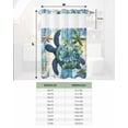 thumbnail image 6 of No Hook Shower Curtains with Snap in Liner, Sea Turtle Coastal Waterproof Fabric Shower Curtain, Nautical Beach Summer Retro Double Layers & See-Through Top Window Bathroom Curtains 72''x84'', 6 of 6