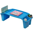 thumbnail image 1 of Portable Kids Lap Desk Tray, Activity Table With 3 Compartments for Art, Coloring, Writing, Eating, And Road Trips, Blue, 1 of 1