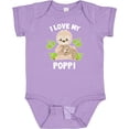 thumbnail image 3 of Inktastic Cute Sloth I Love My Poppi with Green Leaves Boys or Girls Baby Bodysuit, 3 of 5