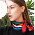 thumbnail image 3 of 100% Pure Mulberry Silk Small Square Scarves -21'' x 21''- Digital Printed Neckerchief –Women Men Lightweight Scarf, 3 of 3
