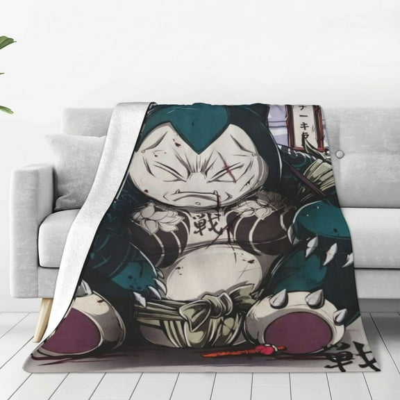 Snorlax Throw Blanket Cozy Anti-pilling flannel Bedding Gifts for Men, Women teen Adults Decor for Couch, Sofa, Bed 40x30