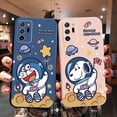 thumbnail image 2 of Funda Protectora Para Samsung Galaxy Note 20 Ultra A30 A20 A50S A10 A12 M12 M10 Doraemon Snoopy Astronauta De Borde Cuadrado, 2 of 4