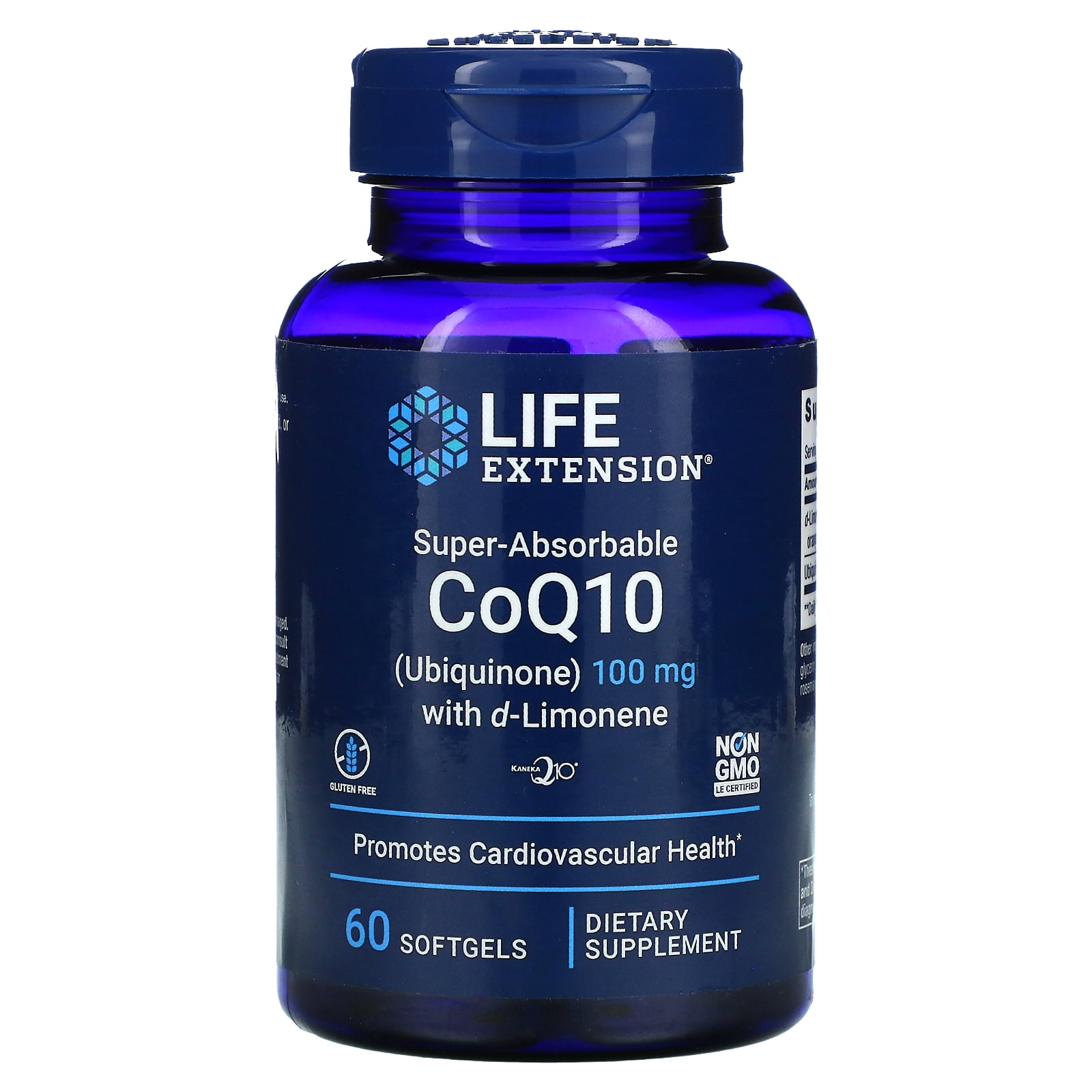 Life Extension Super-Absorbable CoQ10 with d-Limonene Softgels, 100mg, 60 Ct