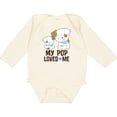 thumbnail image 3 of Inktastic My Pop Loves Me Grandson Puppy Boys Long Sleeve Baby Bodysuit, 3 of 5
