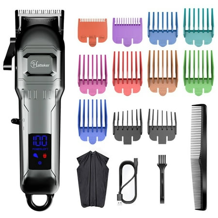 Hatteker Professional Hair Clippers Cordless Hair Trimmer for Men Rechargeable Haircut Machine