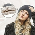 thumbnail image 3 of Women Satin Lined Knit Beanie Hat Winter Hats for Women Men Silk Lining Soft Slouchy Warm Cuffed Beanie Hat (Caramel), 3 of 7
