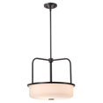 thumbnail image 2 of Nuvo Lighting Warren 17 Inch Pendant Gun Metal with Satin White Glass - Gun Metal, 2 of 5