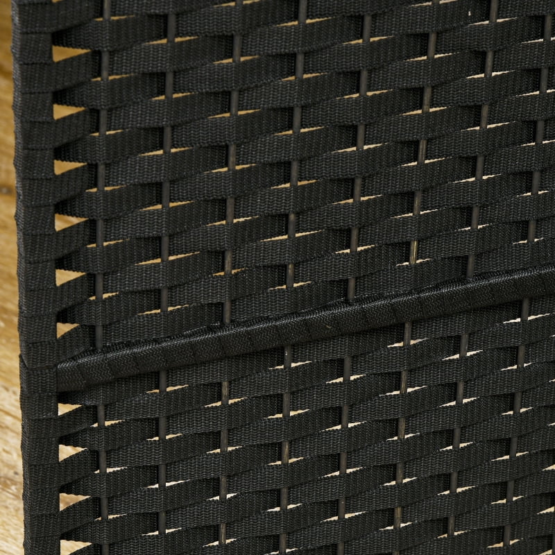 Alvantor 6-Panel Folding Privacy Screen, Freestanding Hand-Woven Room Divider for Home Office 94.5"x66.9" Black