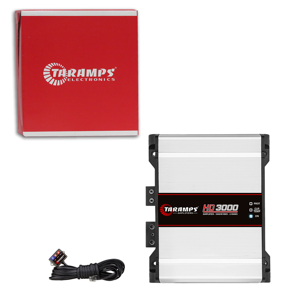 Taramps HD 3000 2 Ohms Car Audio Class D Monoblock Amplifier 3000W RMS
