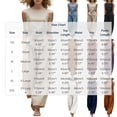 thumbnail image 3 of SOOMLON Travel Outfits for Women 2 Piece Sets Crew Neck Sleeveless Tie Tees Pleats Pants with Pockets 2 Piece Sets, 3 of 6