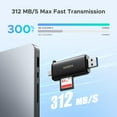 thumbnail image 2 of USB C SD 4.0 Card Reader USB Memory Card Reader for SDXC, SDHC, MicroSD, MMC, RS-MMC, Micro SDXC, Micro SDHC, UHS-II, and UHS-I Support 312 MB/s SD, 2 of 2