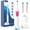 White, variant on Rotating Kids Electric Toothbrush with 2 Brush Heads 3 Modes Rechargeable Toothbrush 30-Day Battery Life | IPX7 Waterproof, 1 USB Charger with Charger Block