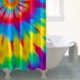 thumbnail image 4 of Colorful Rainbow Tie Dye Spiral Pattern Shower Curtain 36"x72" ,Bathroom Decorative Shower Curtains Set with 12 Hooks,Modern Waterproof Washable Shower Curtain, 4 of 6
