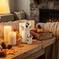 thumbnail image 5 of Uutvery Spooky Resin Figurine, Witch with Staff, Arched Black Cat, Stacked Pumpkins or Ghost Pair, Matte Finish for Halloween Tabletop and Mantel Decor, 5 of 6