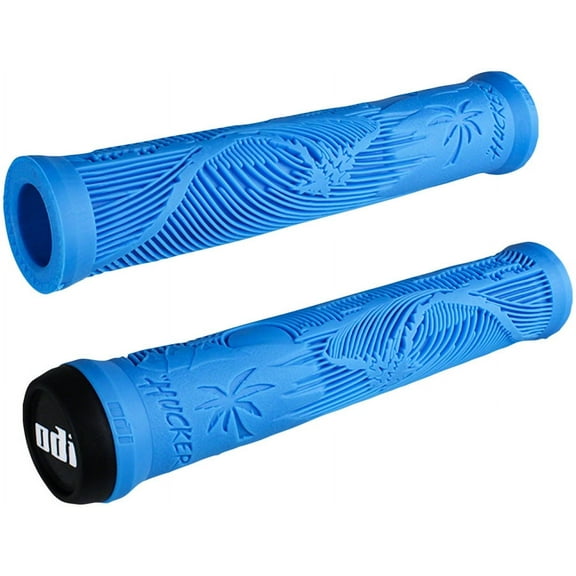 ODI Hucker Grips - Blue, Flangeless