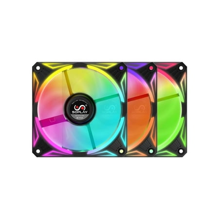SOPLAY RGB LED PWM Adjustable Color with Controller Computer Case Fan Cooler Radiator Hydraulic (Best Gaming Computer Case For The Money)