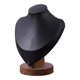 thumbnail image 1 of Exhibidor de collares Busto elegante para mujer Base de madera Soporte de cadena colgante estable Negro Pequeño, 1 of 9