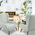 thumbnail image 5 of BH-JJSMGS Mid Century Modern Accent Chair Cover Jacquard Armchair Slipcover Soft Armchair Sofa Covers Removable Washable Chair Covers with Arms Furniture Protector for Living Room, 5 of 7