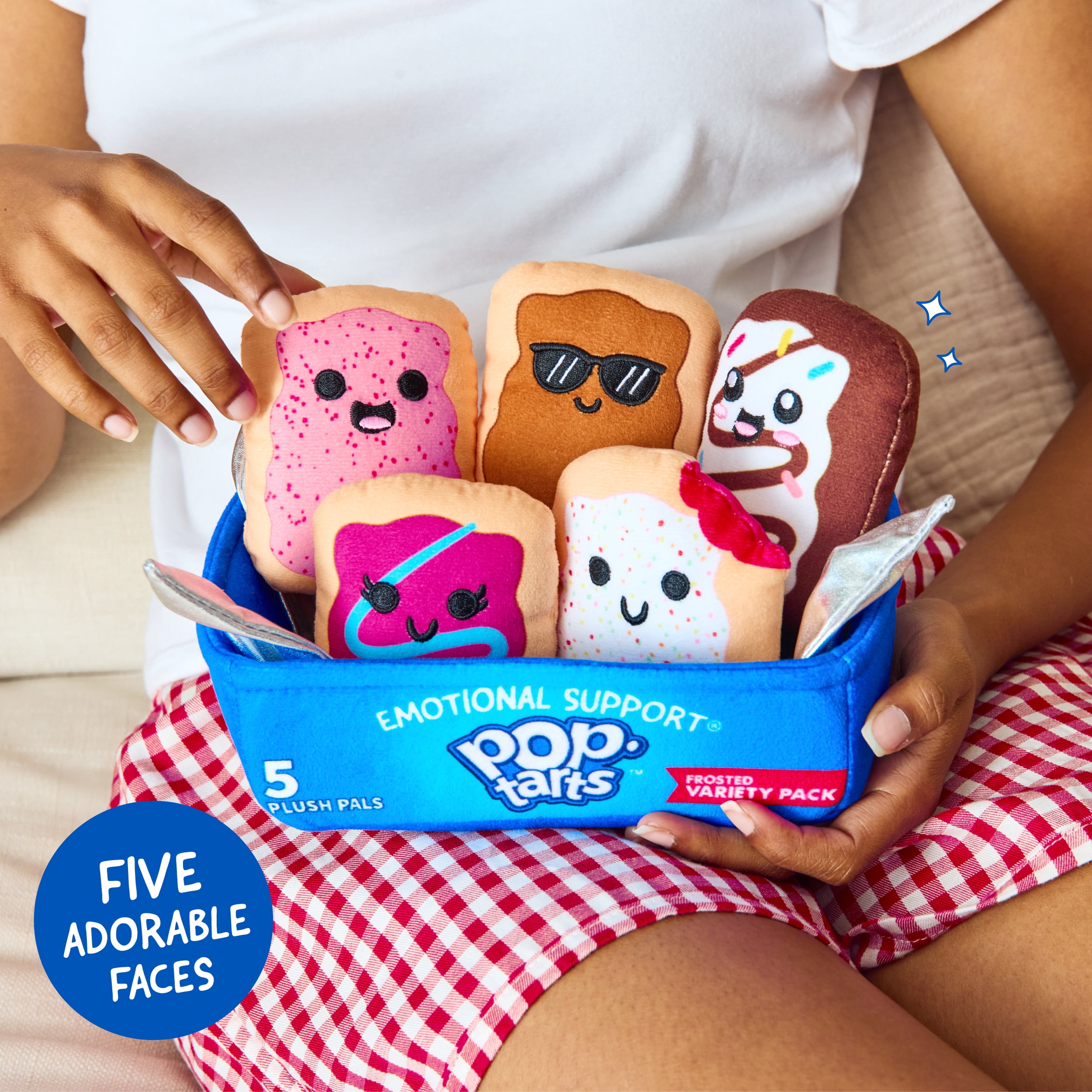 Pop-Tarts™ Emotional Support Pals , Snack-Inspired Plushies, Includes 5 Plush Pals with Plush Box