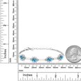 thumbnail image 6 of Gem Stone King 925 Sterling Silver Swiss Blue Topaz and White Created Sapphire Bracelet for Women (3.80 Cttw, Gemstone November Birthstone, Oval 6X4MM, 7 inch + 1 inch Extender), 6 of 6
