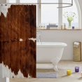 thumbnail image 3 of Manfei Farm Cow Spot Shower Curtain 72Wx78L,Rustic Farm Animal Bath Curtain,Brown Off White, 3 of 6