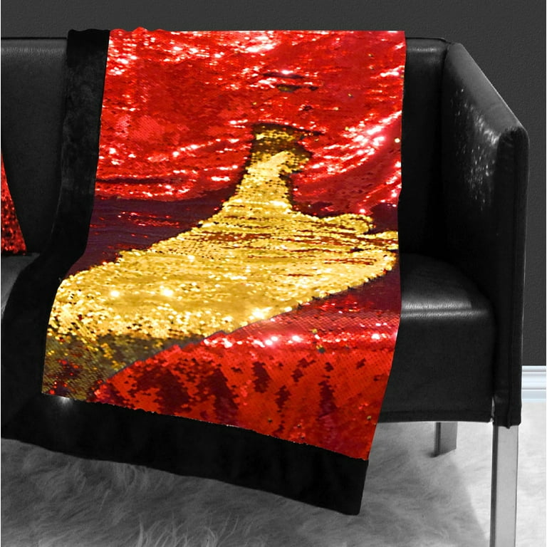 Gold sequin throw hot sale