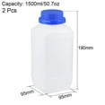 thumbnail image 2 of Unique Bargains Plastic Lab Chemical Reagent Bottle 1200ml/40.6oz Wide Mouth Sample Sealing Liquid Storage Container Translucent 2 pcs, 2 of 4