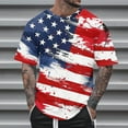 thumbnail image 2 of UVEASISHA Men's Patriotic T-Shirts,Big and Tall 4th of July T Shirts for Men Vintage American Flag Graphic Tees Summer Casual Short Sleeve Crewneck Tops Sales Today 2025, 2 of 5