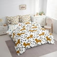 thumbnail image 3 of Manfei Cartoon Pug Dog Bedding Comforter Set 7-Piece, Kawaii Dachshund Animal King Bedding Sets, Teens Kids Child Reversible Bed Sheets, Breathable Home Decor, 3 of 7