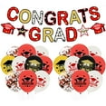 thumbnail image 4 of Veeogra Clearance!Cake Topper,Graduation Decorations 2025,Graduation Party Decorations ClGrad Party Supplies with Flag Cake Insert Balloons for Congratulation Graduation,Cake Decorating,Red, 4 of 6