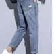 thumbnail image 5 of Pantalones vaqueros de longitud completa para hombre, estilo azul, rectos, con cremallera, lavados, tendencia para exteriores, pantalones vaqueros para hombre., 5 of 7