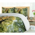 thumbnail image 5 of Ambesonne Tree Duvet Cover Sets, Forest Autumn Growth Eco, 2-Queen, Dark Brown Pale Green, 5 of 7