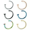 thumbnail image 6 of K-KED Women C-shaped Fake Nose Ring Labret Lip Ring Stainless Steel Piercing Clip On -gold-0.8*10mm, 6 of 9