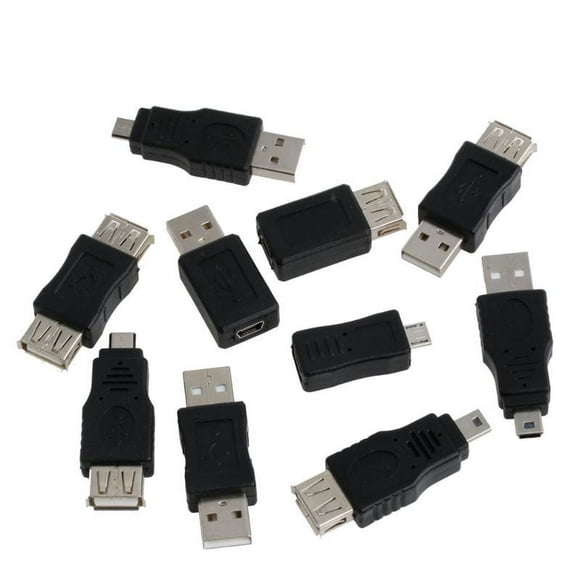 10pcs OTG 5 pin F/M mini changer adapter converter USB male to female micro USB